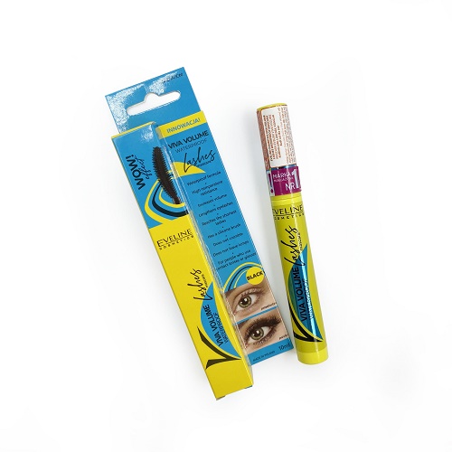 Mascara Eveline Viva Volume không lem, làm dày, cong mi 10ML